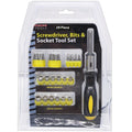 29 Piece Screwdriver, Bits and Socket Tool Set - Qty 12