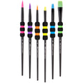 Black Edition Soft Touch Paintbrushes, 6 Assorted Sizes